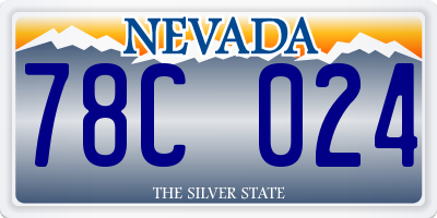 NV license plate 78C024