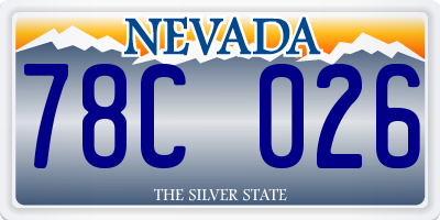 NV license plate 78C026