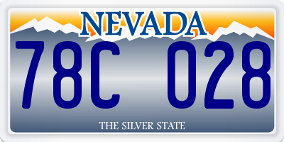 NV license plate 78C028
