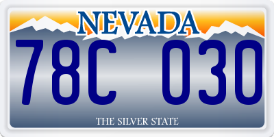 NV license plate 78C030