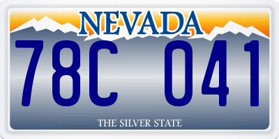 NV license plate 78C041