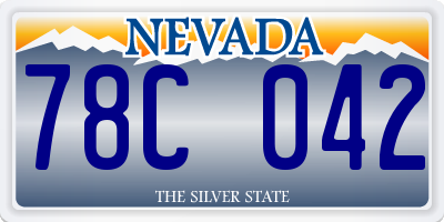 NV license plate 78C042