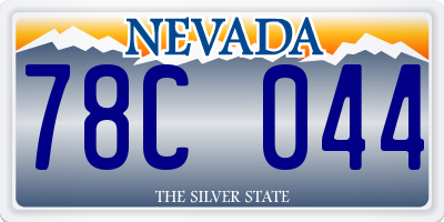 NV license plate 78C044