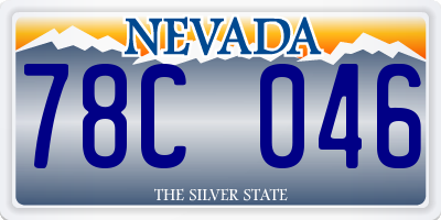 NV license plate 78C046
