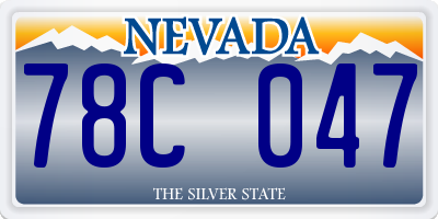NV license plate 78C047