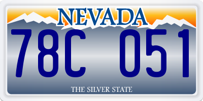 NV license plate 78C051