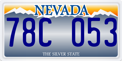 NV license plate 78C053