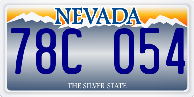 NV license plate 78C054