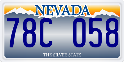 NV license plate 78C058