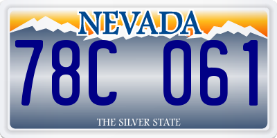 NV license plate 78C061