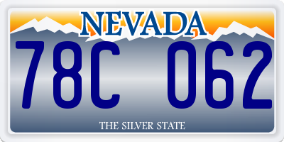 NV license plate 78C062