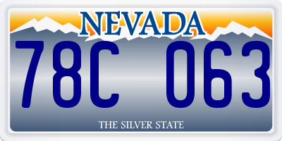 NV license plate 78C063