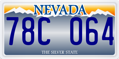 NV license plate 78C064