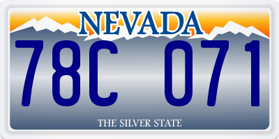 NV license plate 78C071