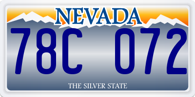 NV license plate 78C072