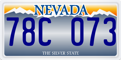 NV license plate 78C073