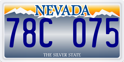 NV license plate 78C075