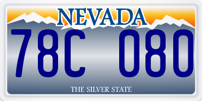 NV license plate 78C080