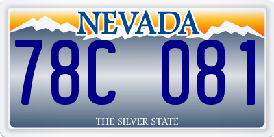NV license plate 78C081