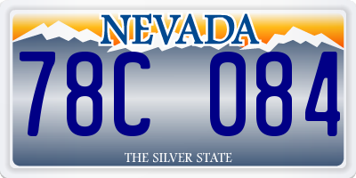 NV license plate 78C084