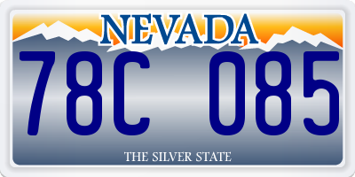 NV license plate 78C085