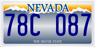 NV license plate 78C087