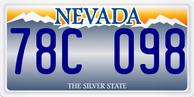 NV license plate 78C098