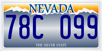 NV license plate 78C099