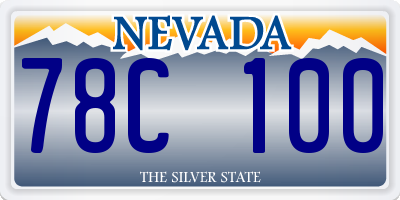 NV license plate 78C100