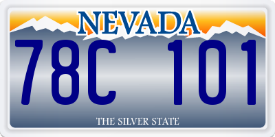 NV license plate 78C101