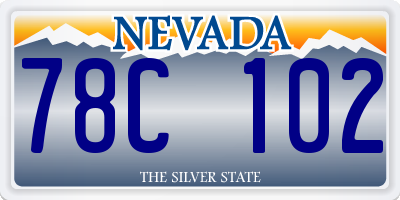 NV license plate 78C102