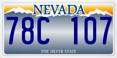 NV license plate 78C107