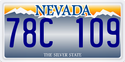 NV license plate 78C109