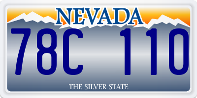 NV license plate 78C110