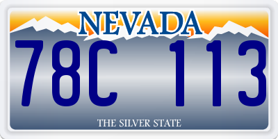 NV license plate 78C113