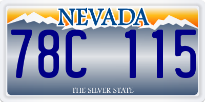 NV license plate 78C115