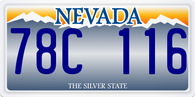 NV license plate 78C116