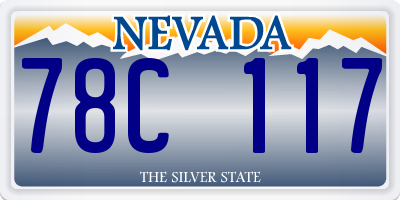 NV license plate 78C117