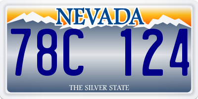 NV license plate 78C124