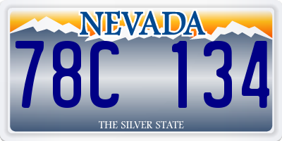 NV license plate 78C134