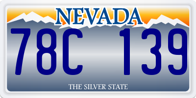 NV license plate 78C139