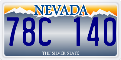 NV license plate 78C140