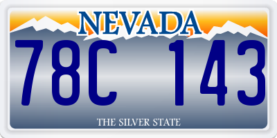 NV license plate 78C143