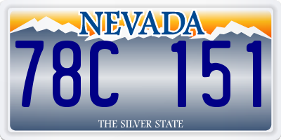 NV license plate 78C151