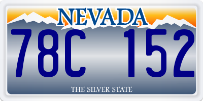 NV license plate 78C152