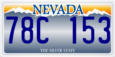 NV license plate 78C153