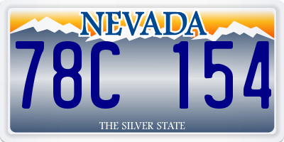 NV license plate 78C154
