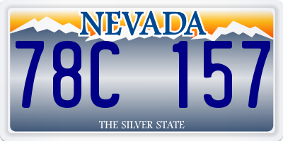 NV license plate 78C157