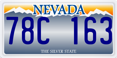 NV license plate 78C163