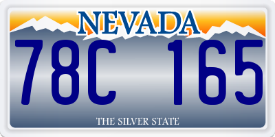 NV license plate 78C165